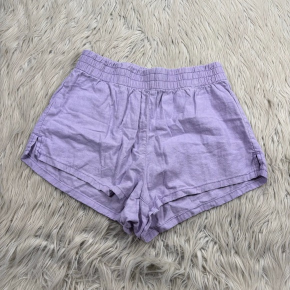 PacSun Pants - Pacsun Women's S Pastel Purple Linen Blend Pull on Shorts Soft Girl Coquette